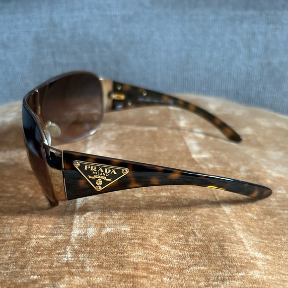 Prada Shield Tortoiseshell Sunglasses - Picture 4 of 16